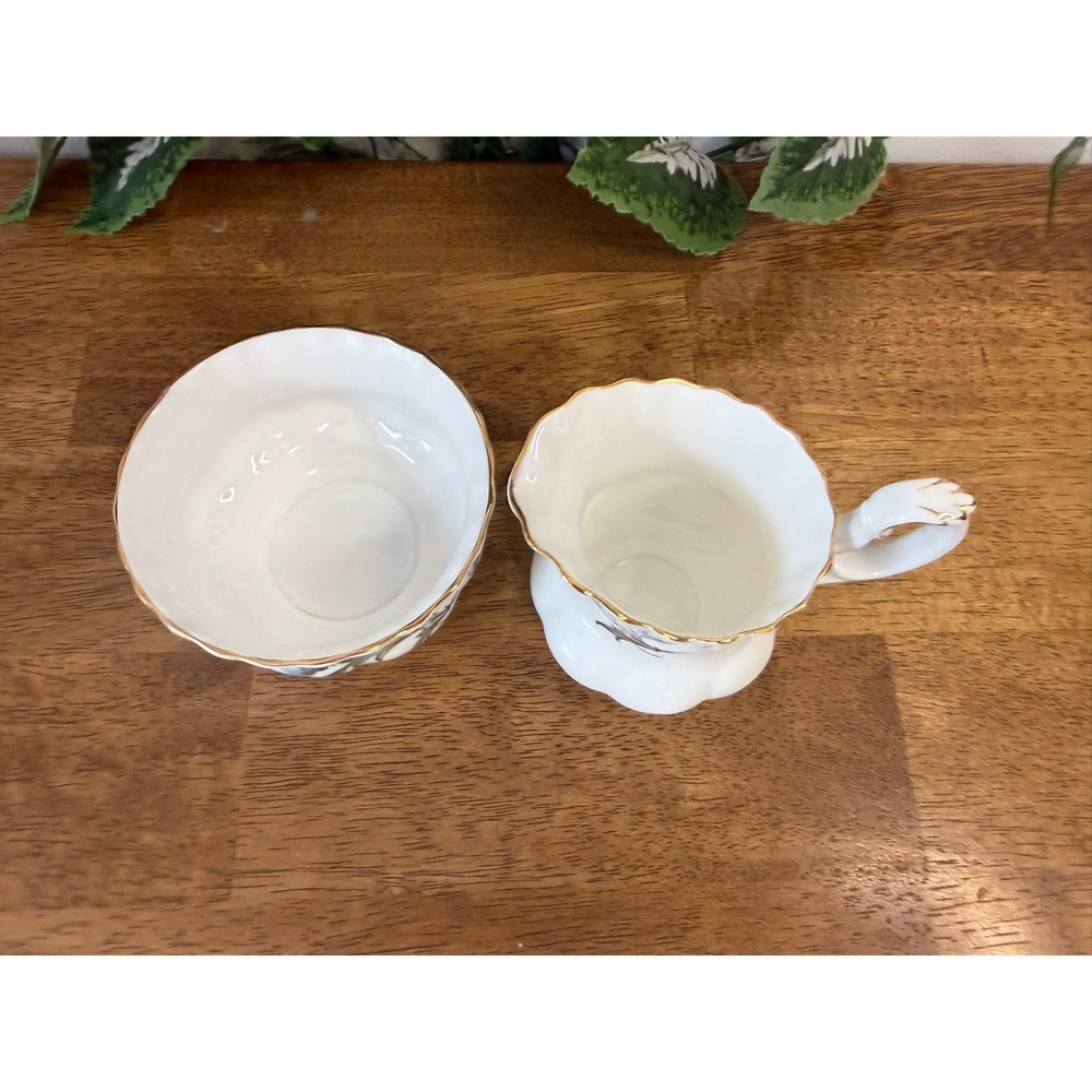 Vintage Royal Albert Brigadoon Bone China Creamer and Sugar Set England Thistle‎ - Picture 4 of 10